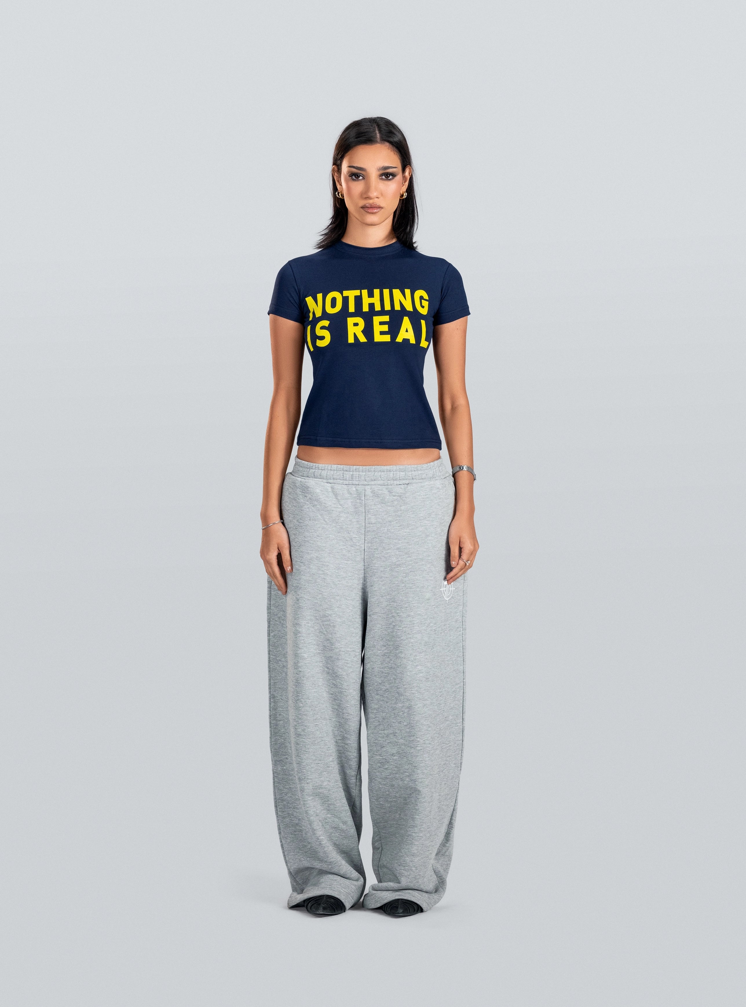 Navy Nothing Is Real Baby Tee