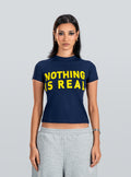 Navy Nothing Is Real Baby Tee
