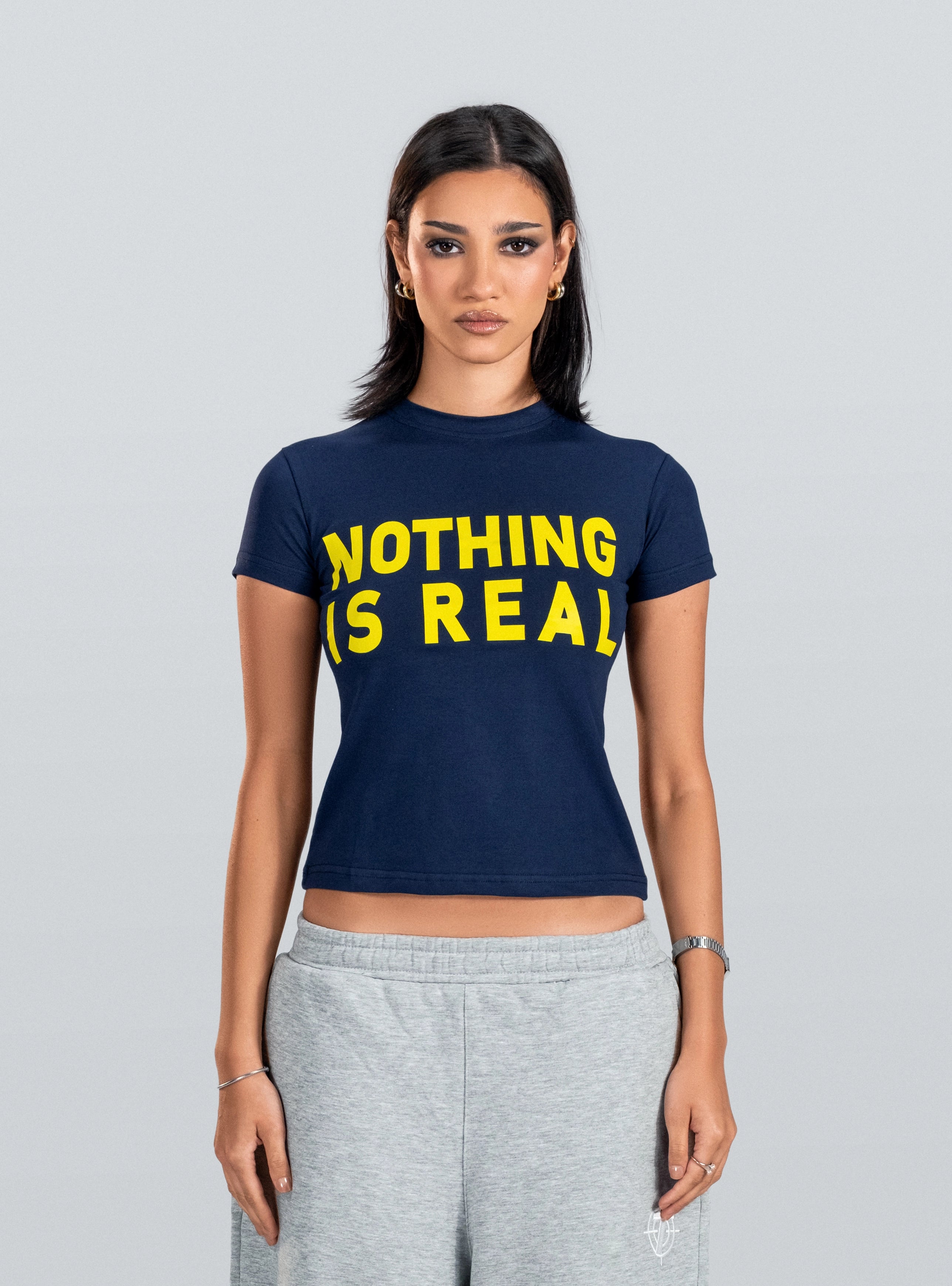 Navy Nothing Is Real Baby Tee