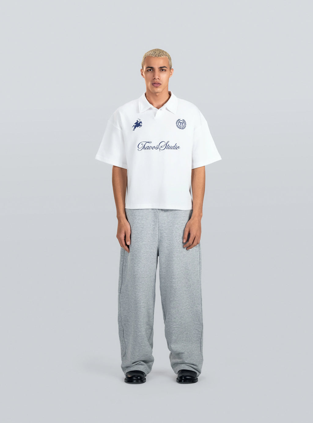 White Studio Embroidery Polo