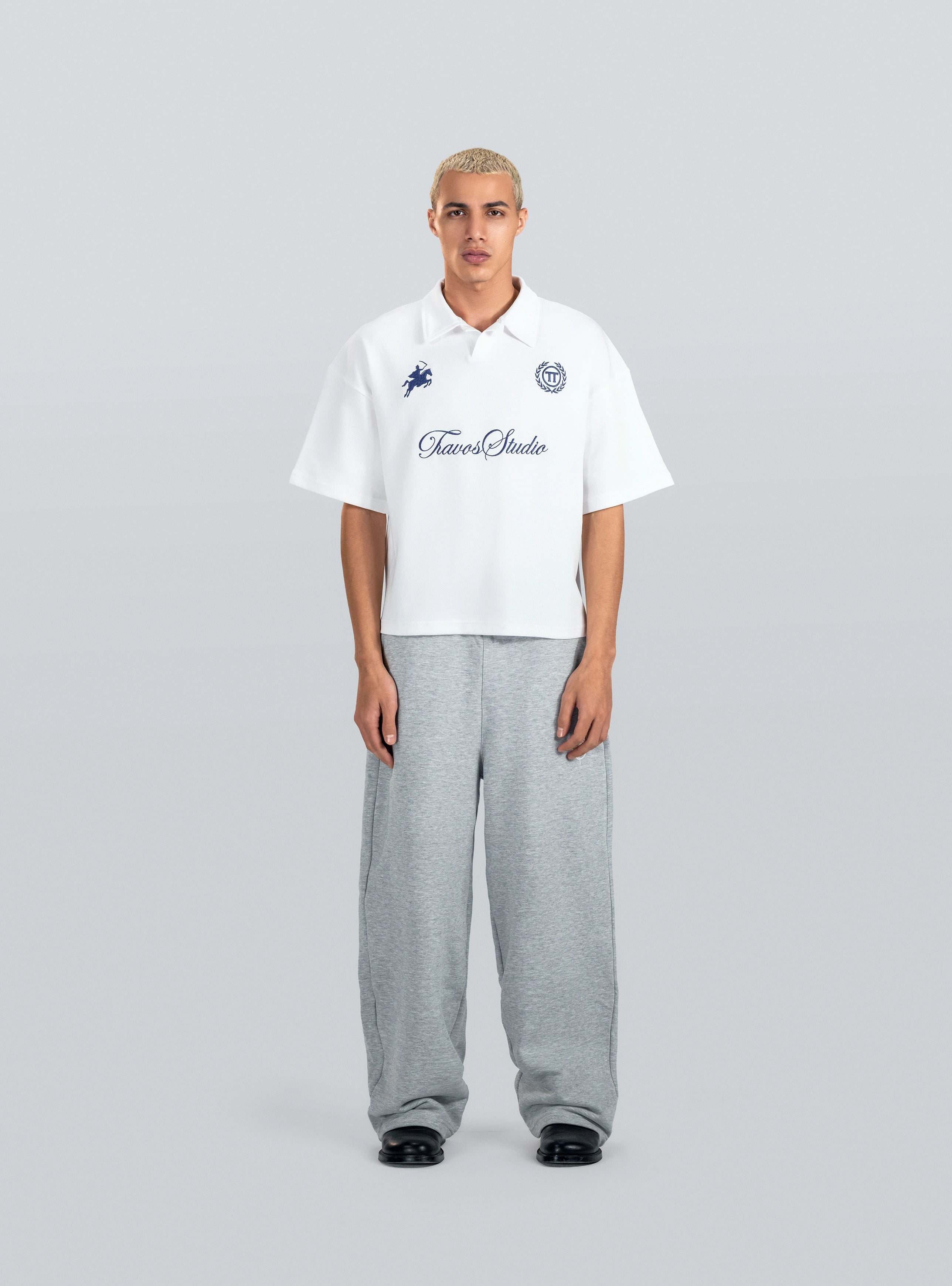 White Studio Embroidery Polo