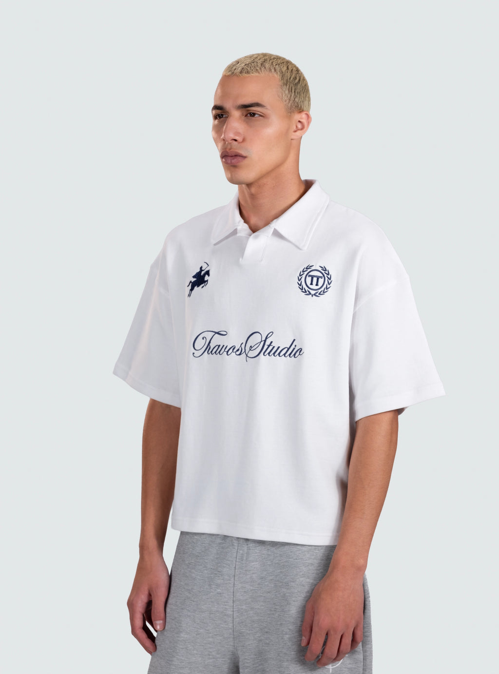 White Studio Embroidery Polo