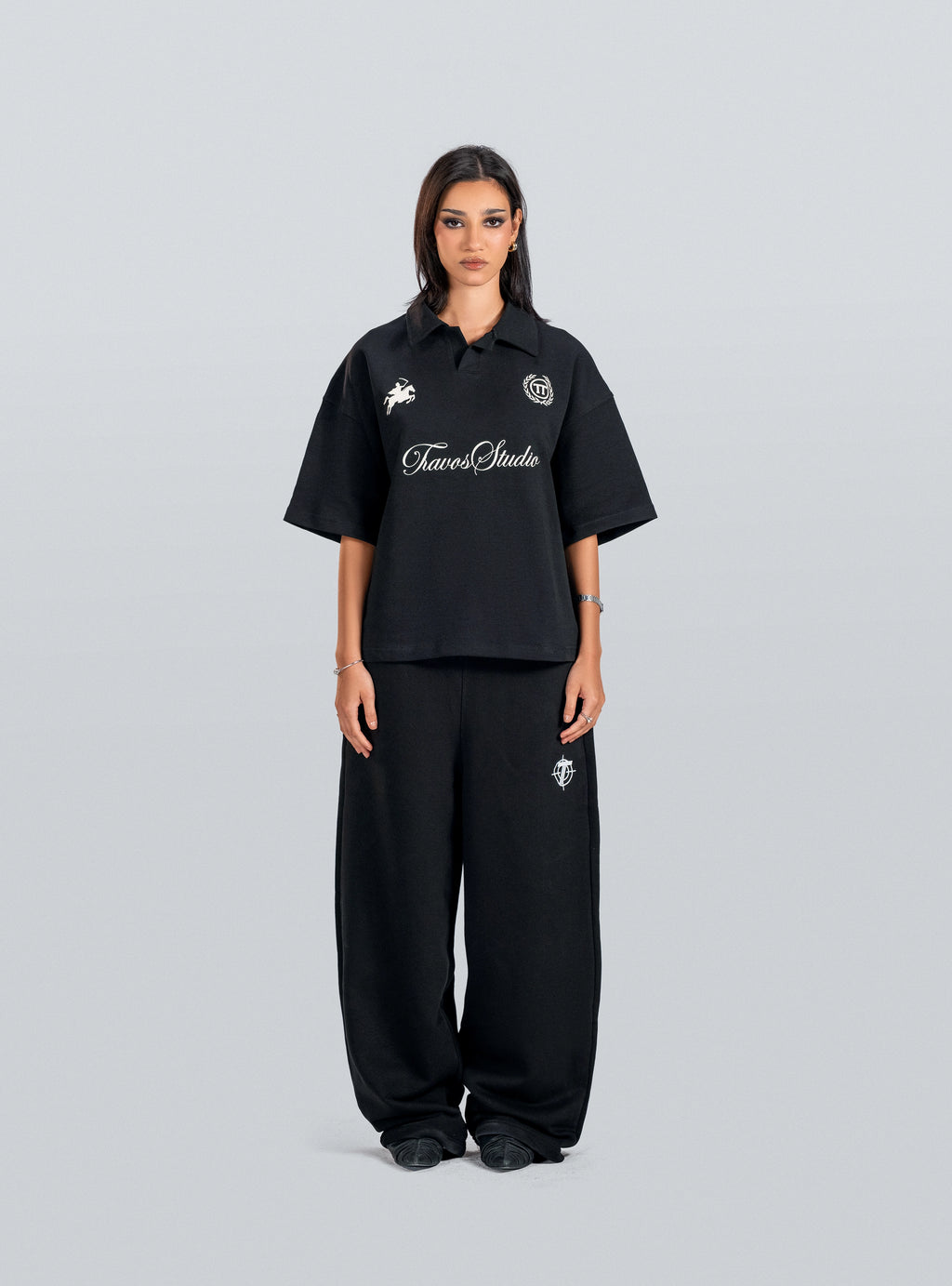 Black Studio Embroidery Polo