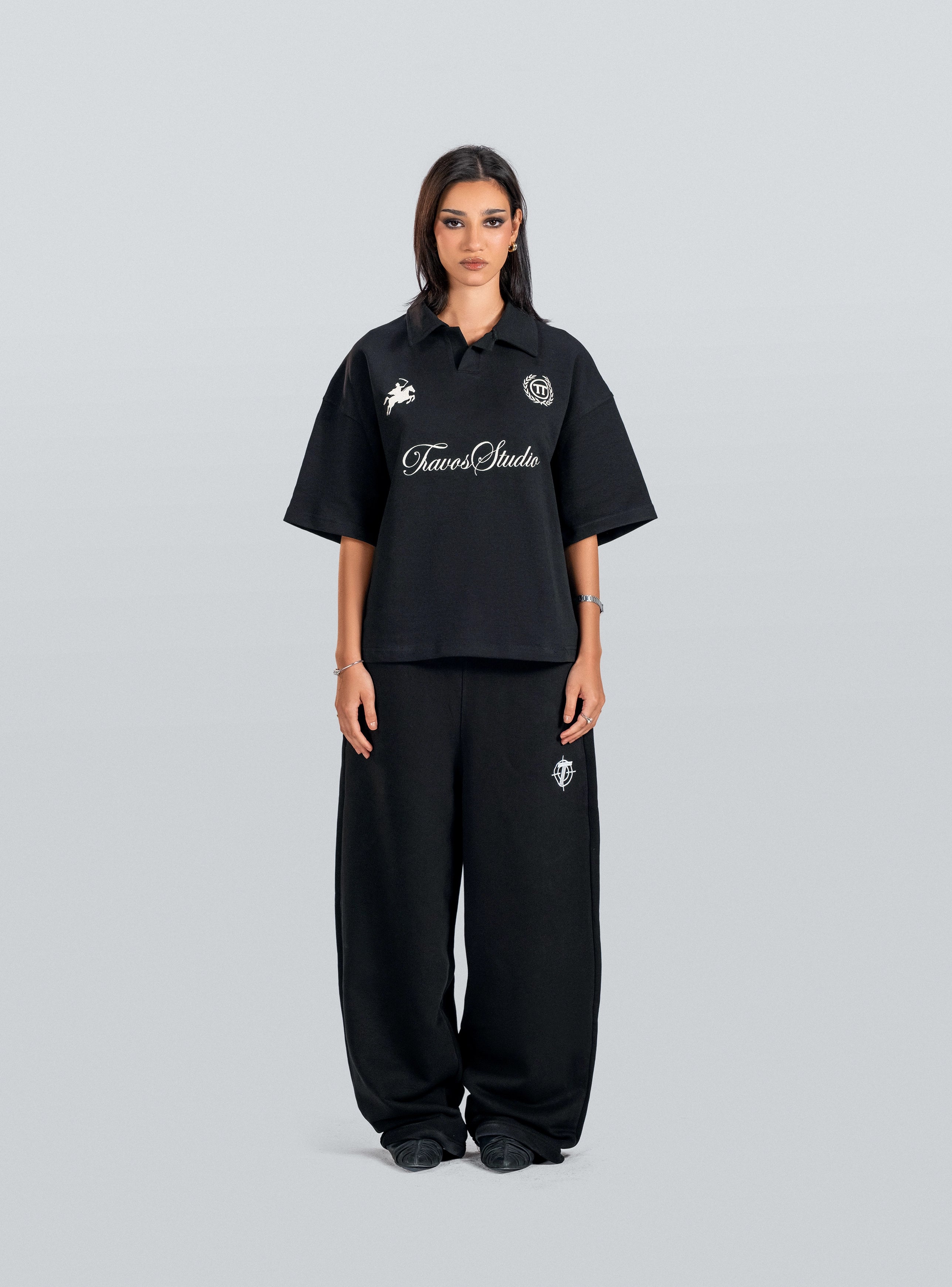 Black Studio Embroidery Polo