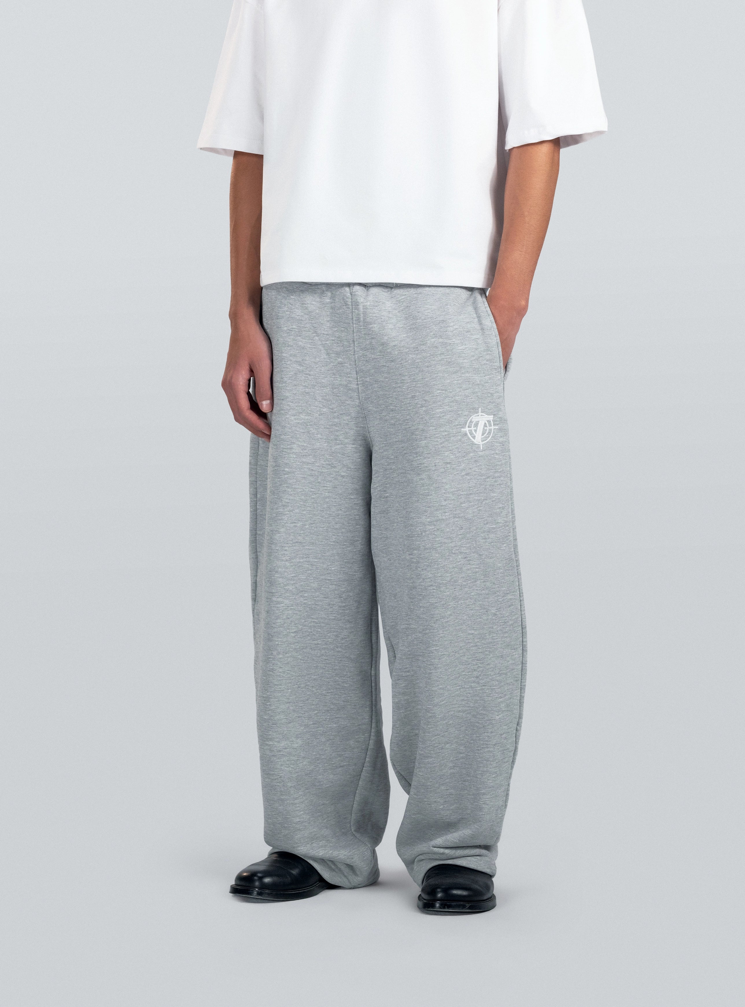 Gray Core Wide Sweatpants