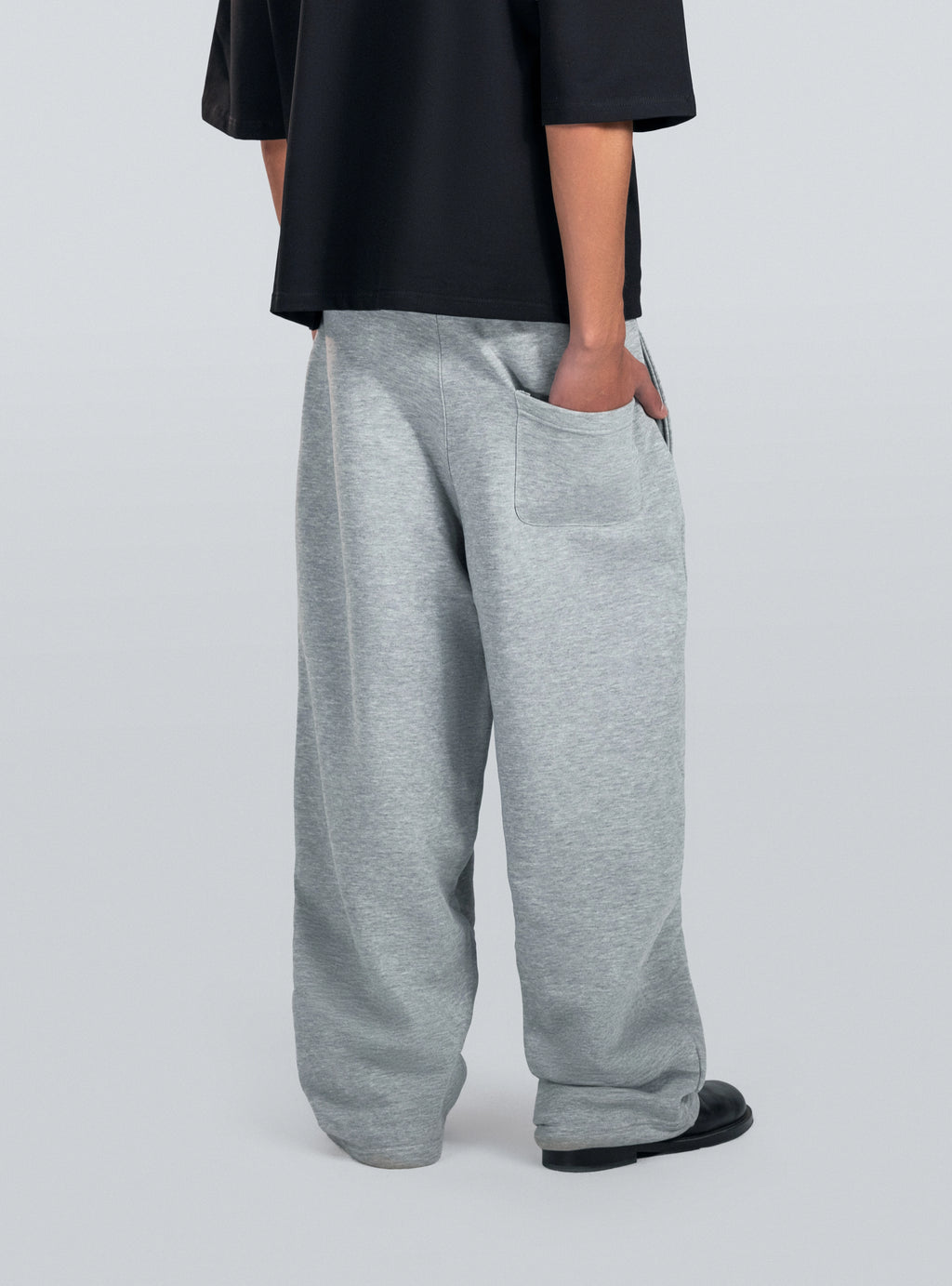 Gray Core Wide Sweatpants