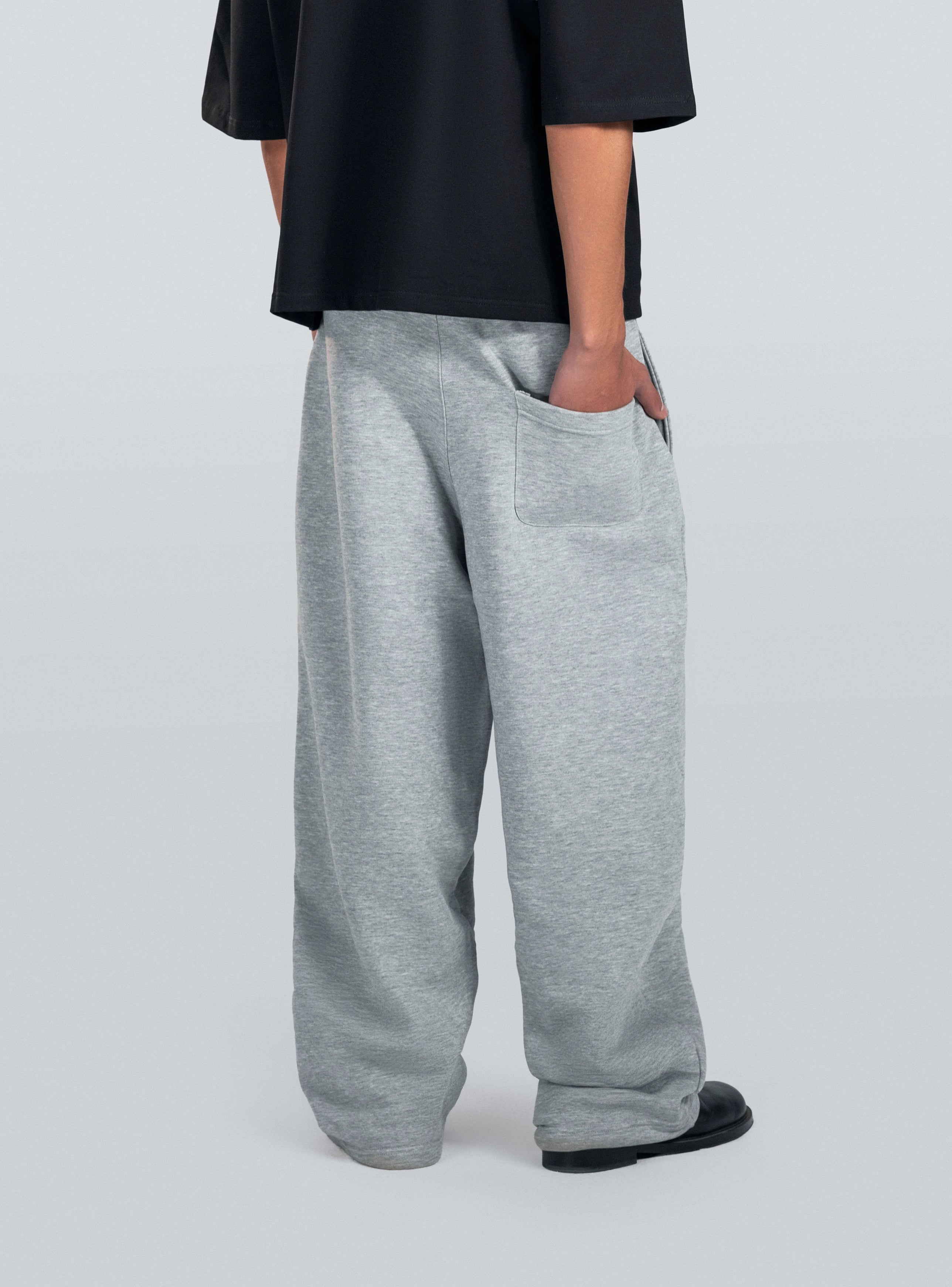 Gray Core Wide Sweatpants