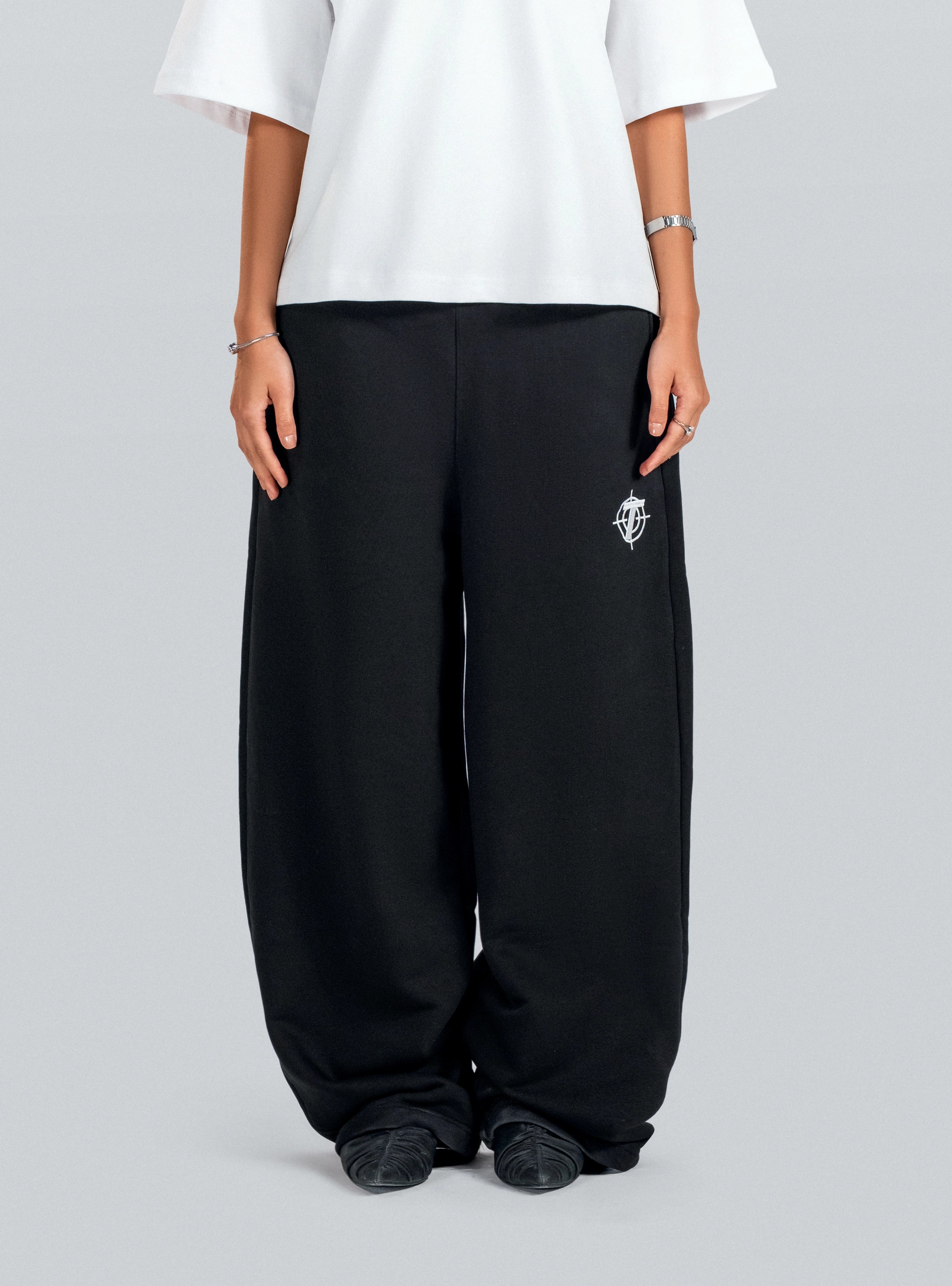 Black Core Wide Sweatpants