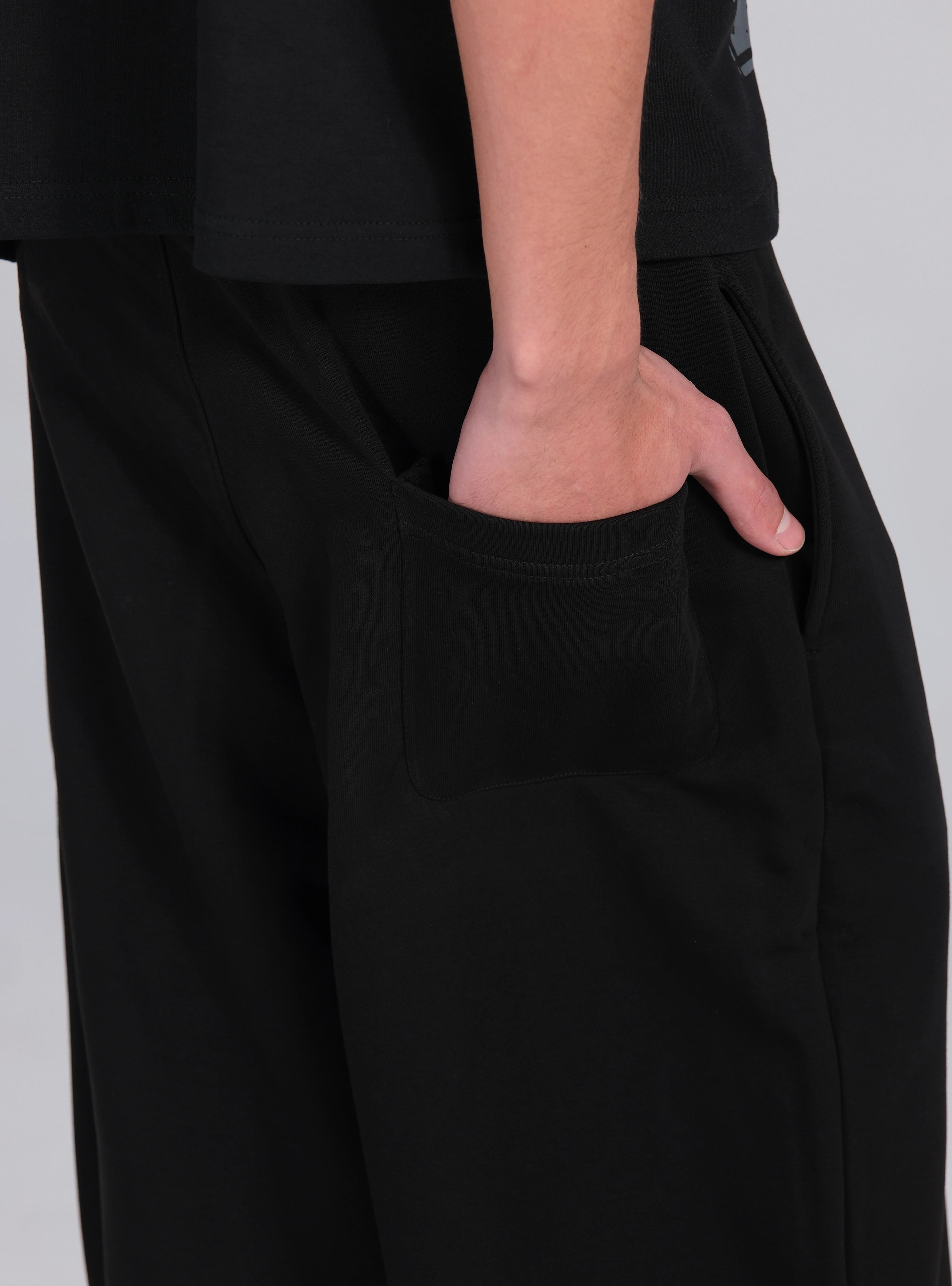 Black Core Wide Sweatpants