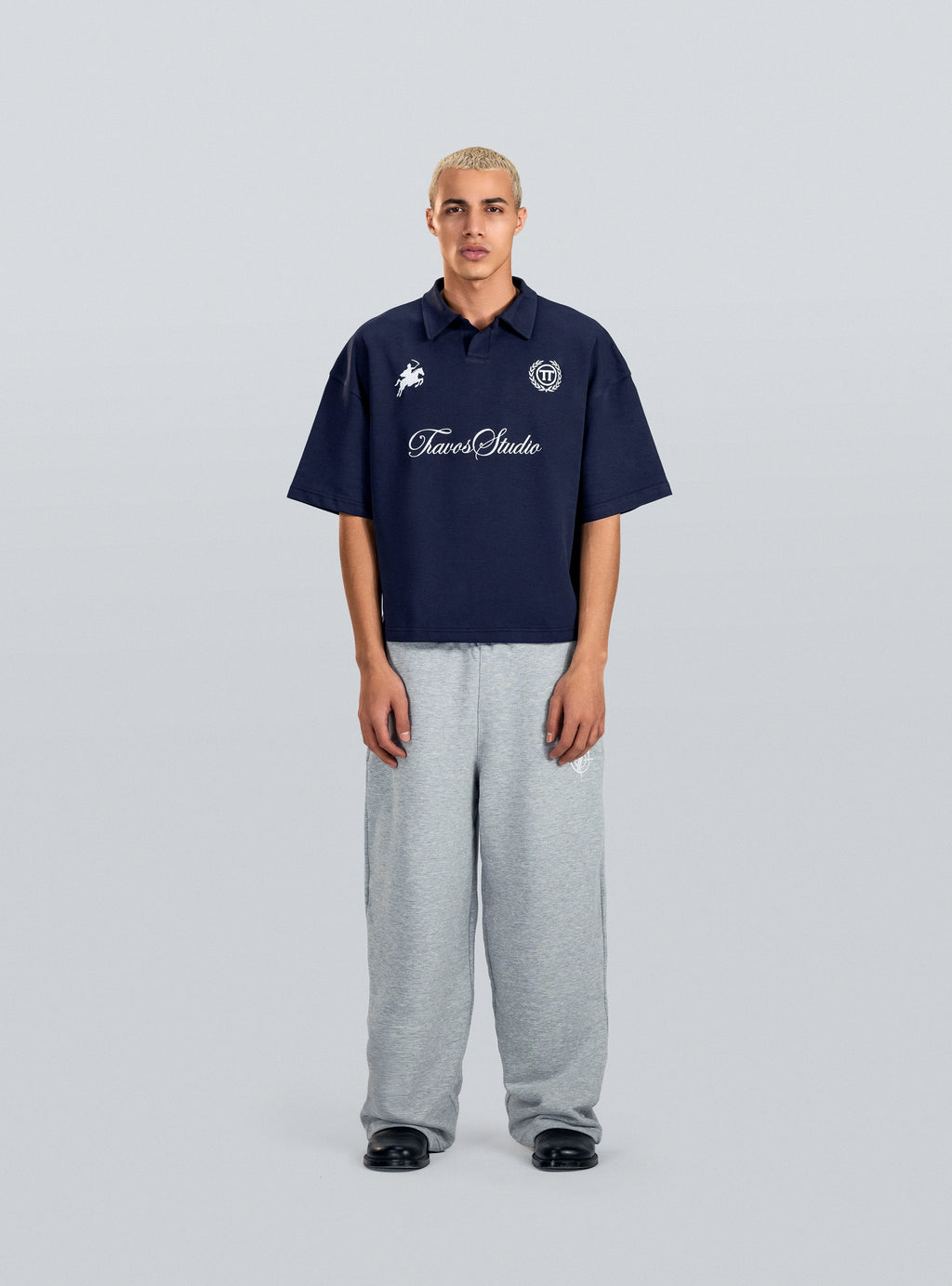 Navy Studio Embroidery Polo