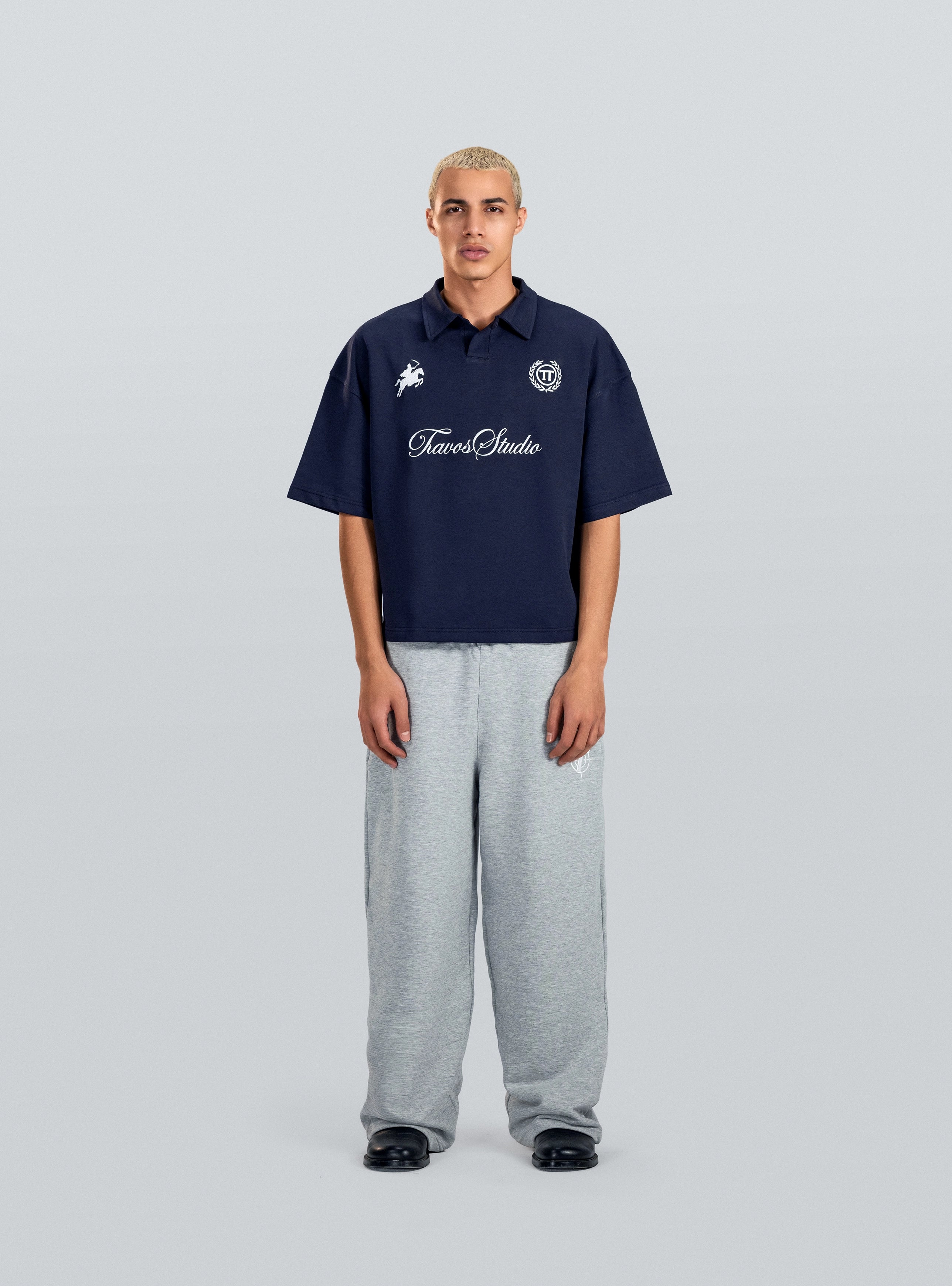 Navy Studio Embroidery Polo