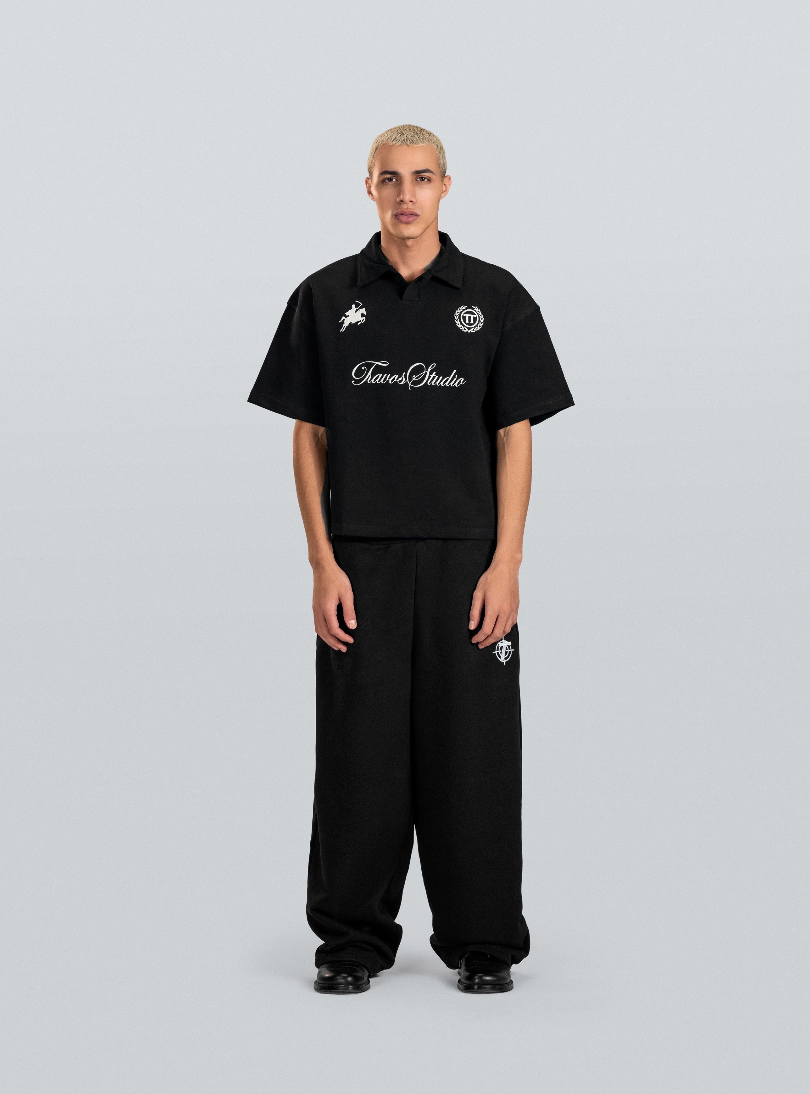 Black Studio Embroidery Polo