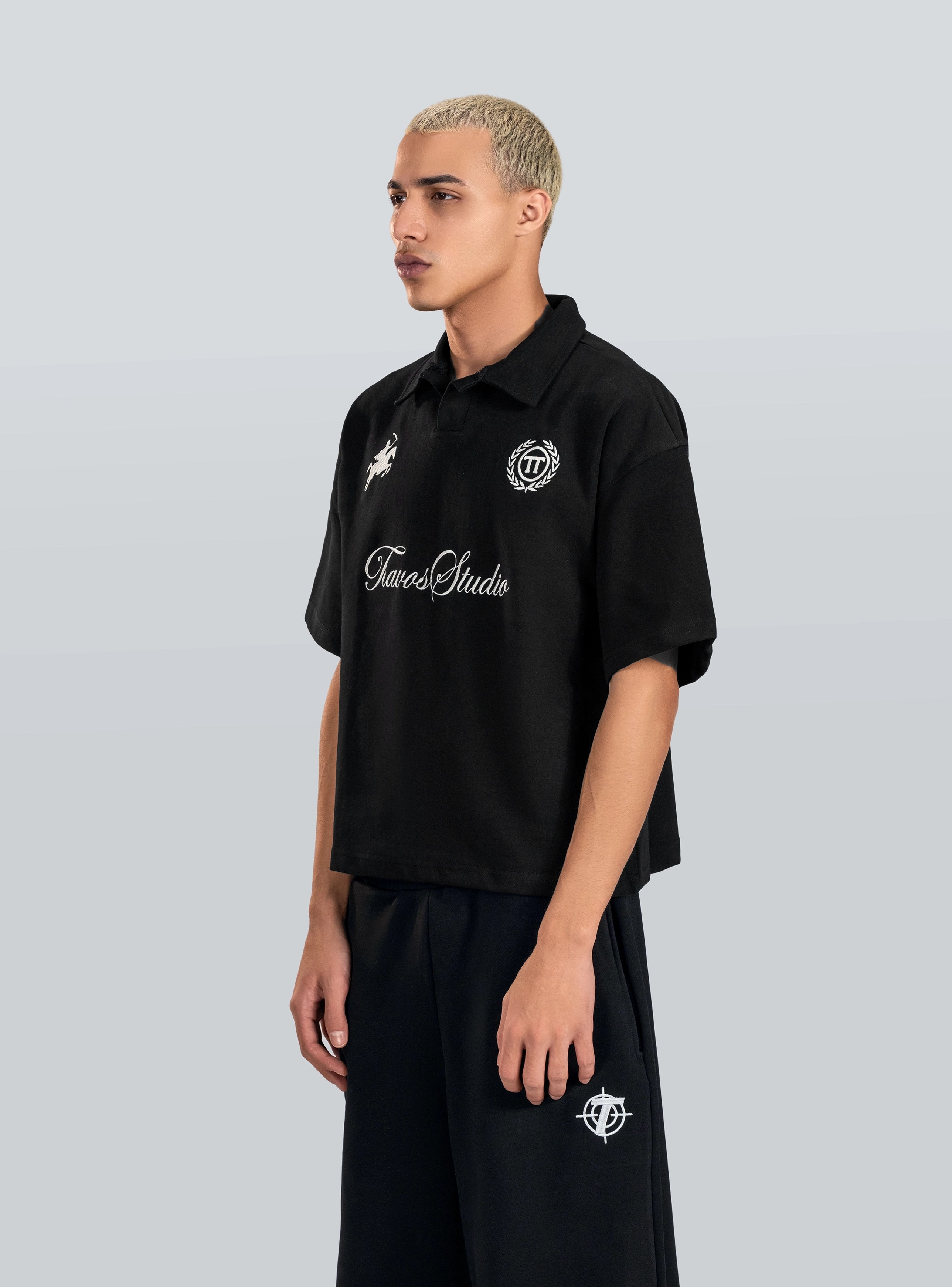Black Studio Embroidery Polo