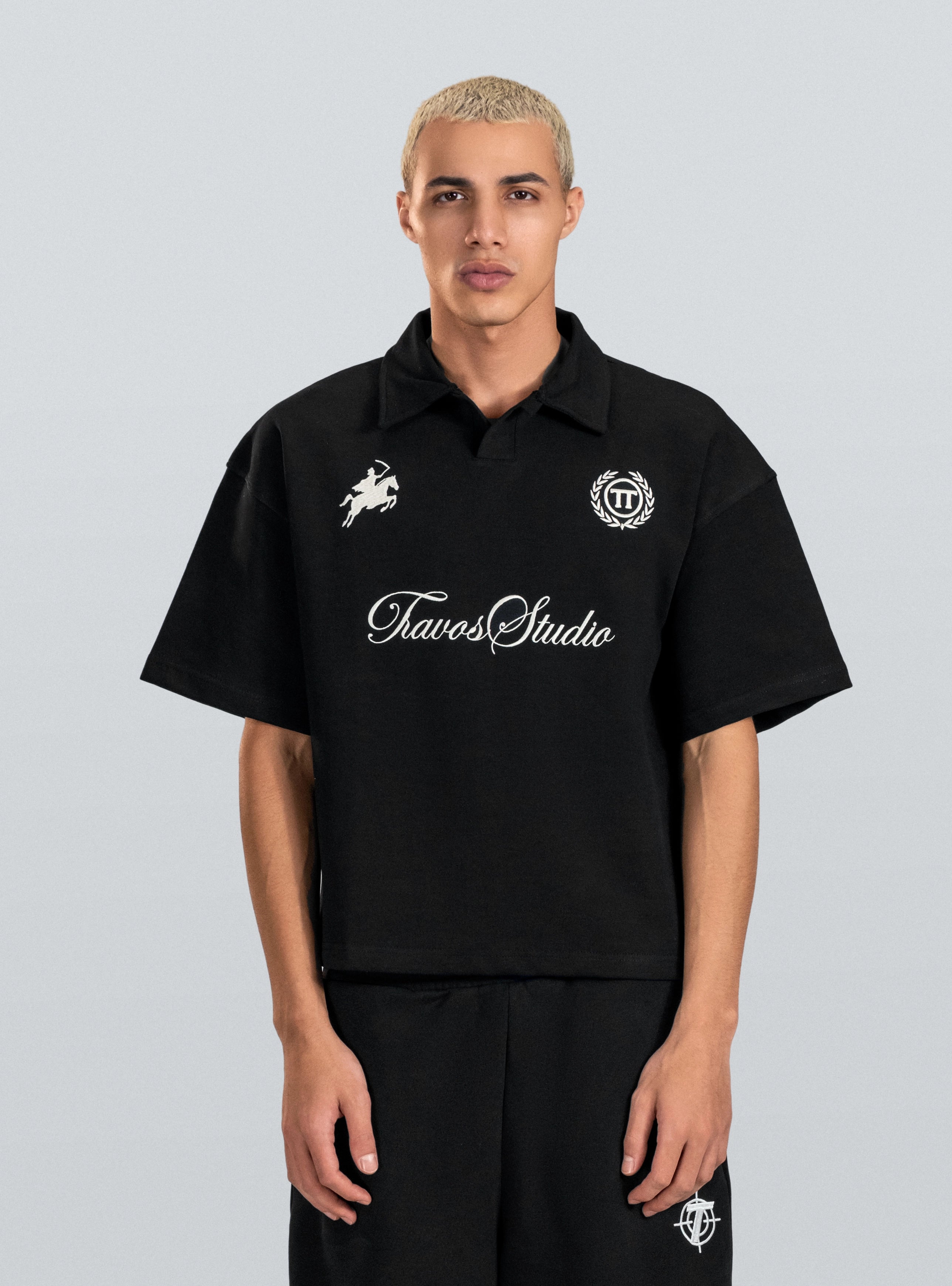 Black Studio Embroidery Polo