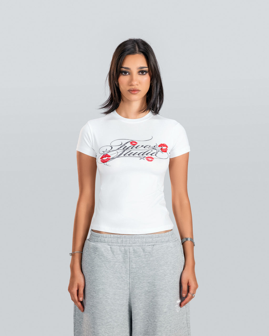 White Travos Baby Tee