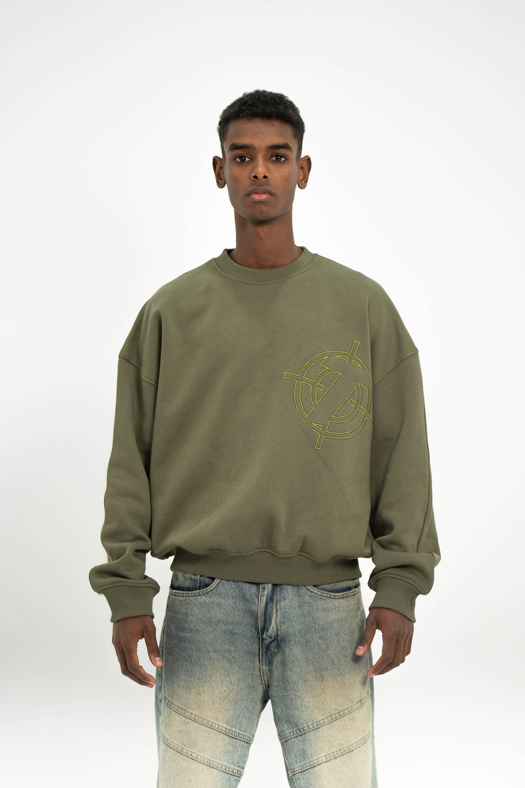Olive CREWNECK