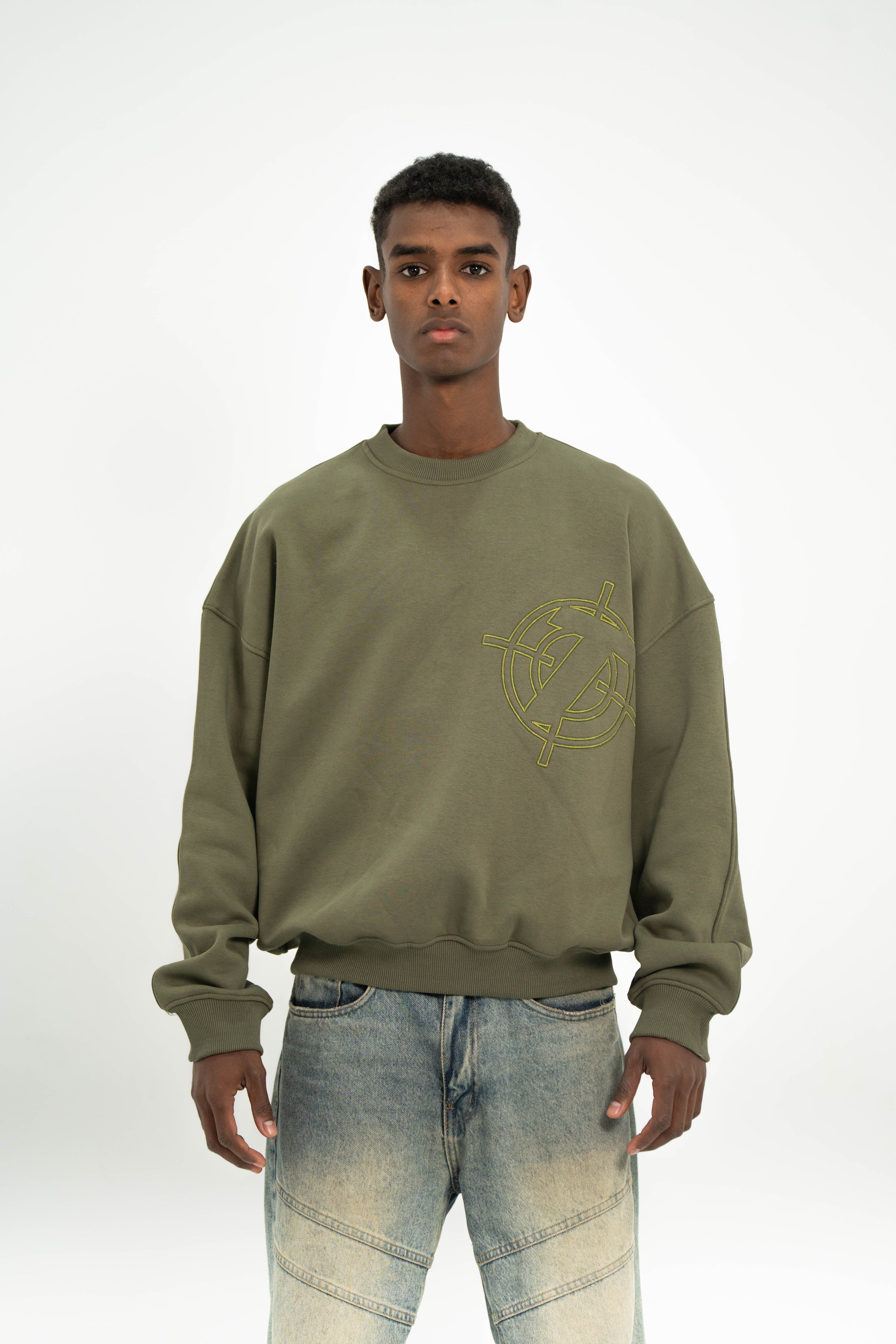 Olive CREWNECK