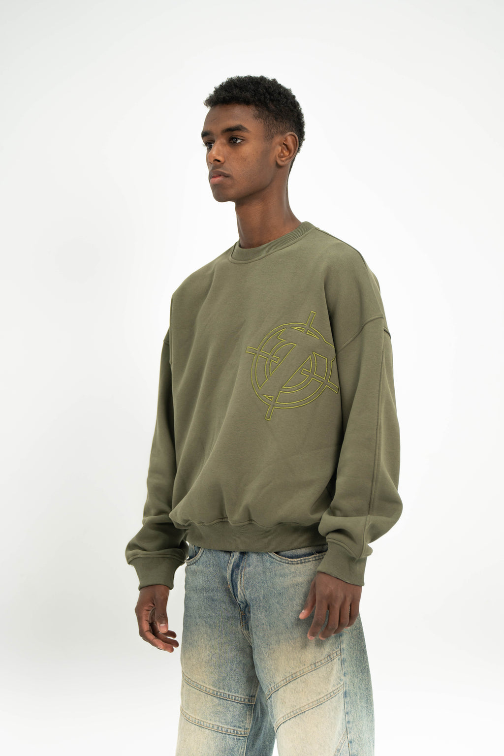 Olive CREWNECK