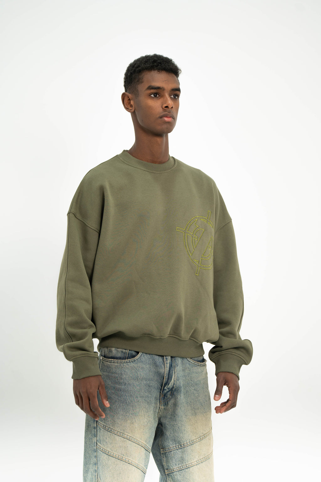 Olive CREWNECK