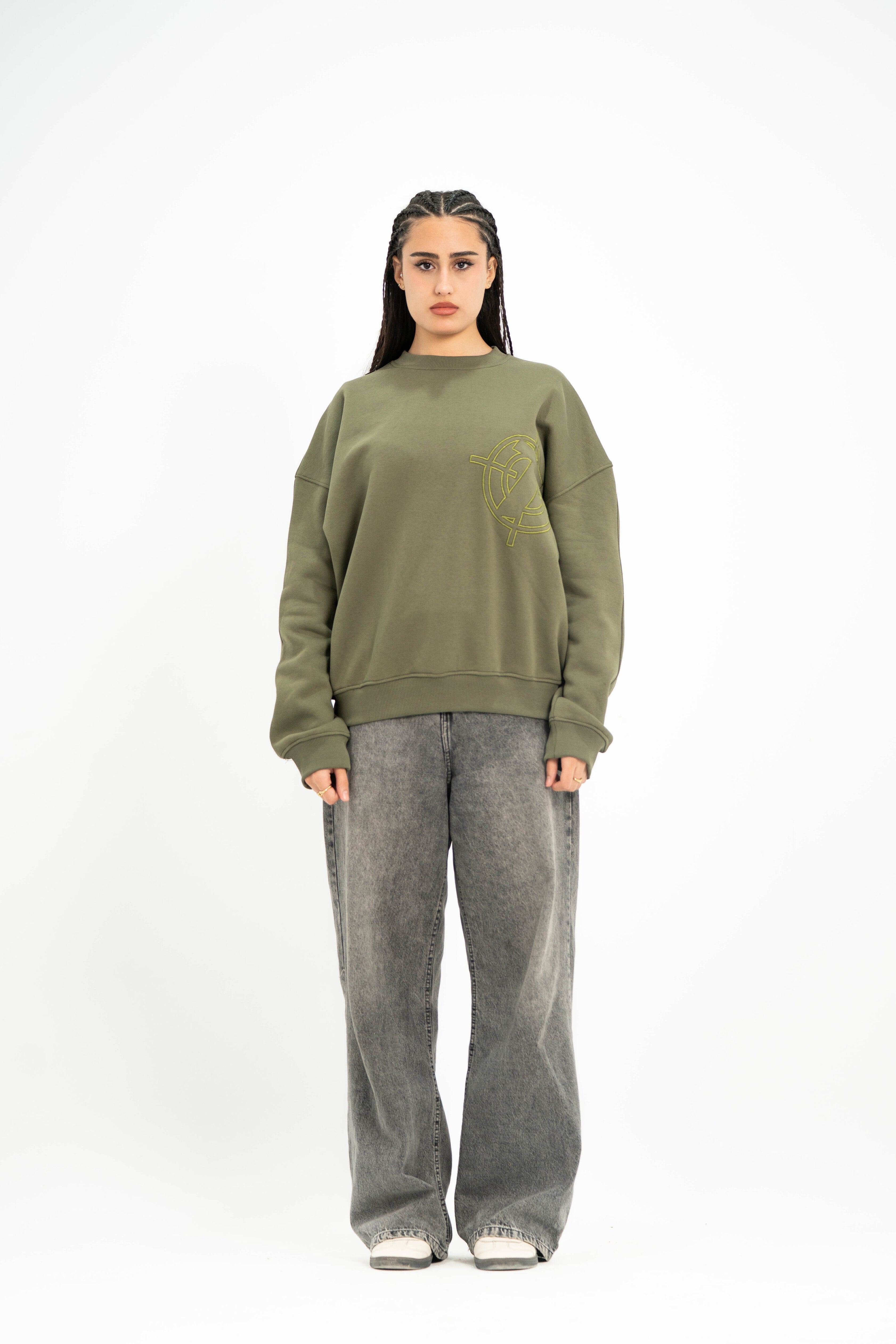 Olive CREWNECK