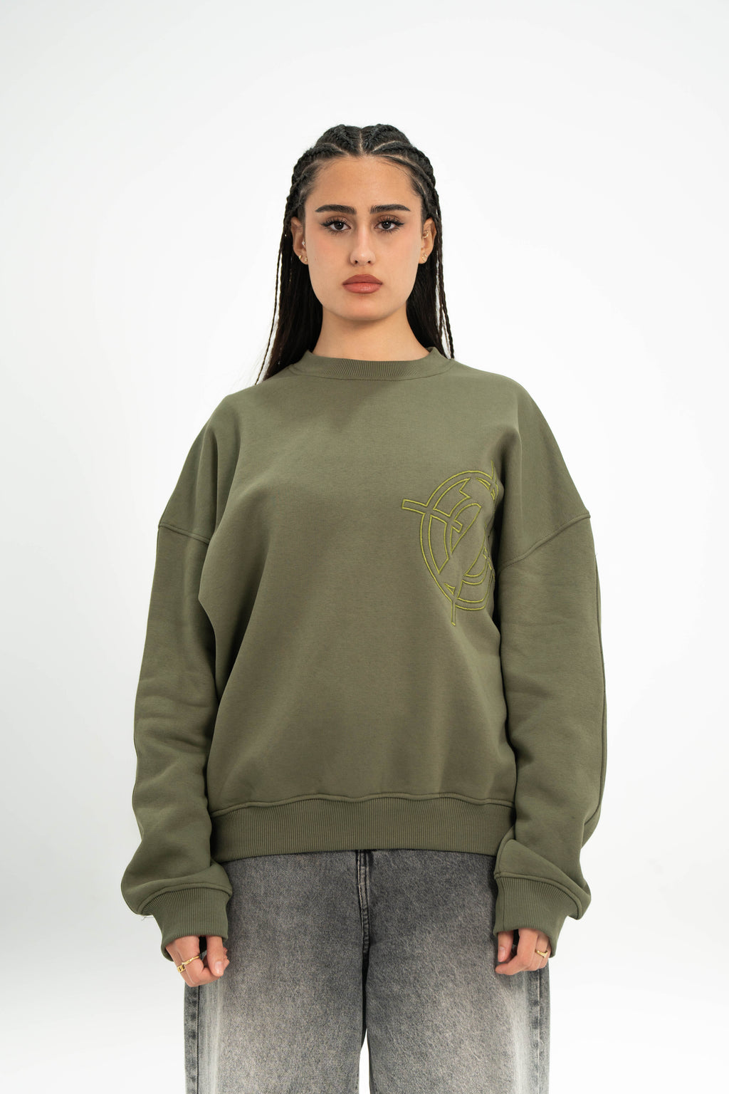 Olive CREWNECK
