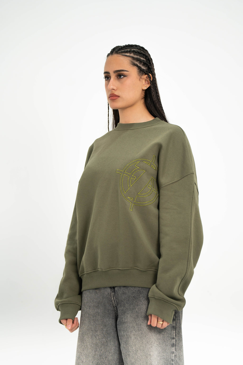 Olive CREWNECK