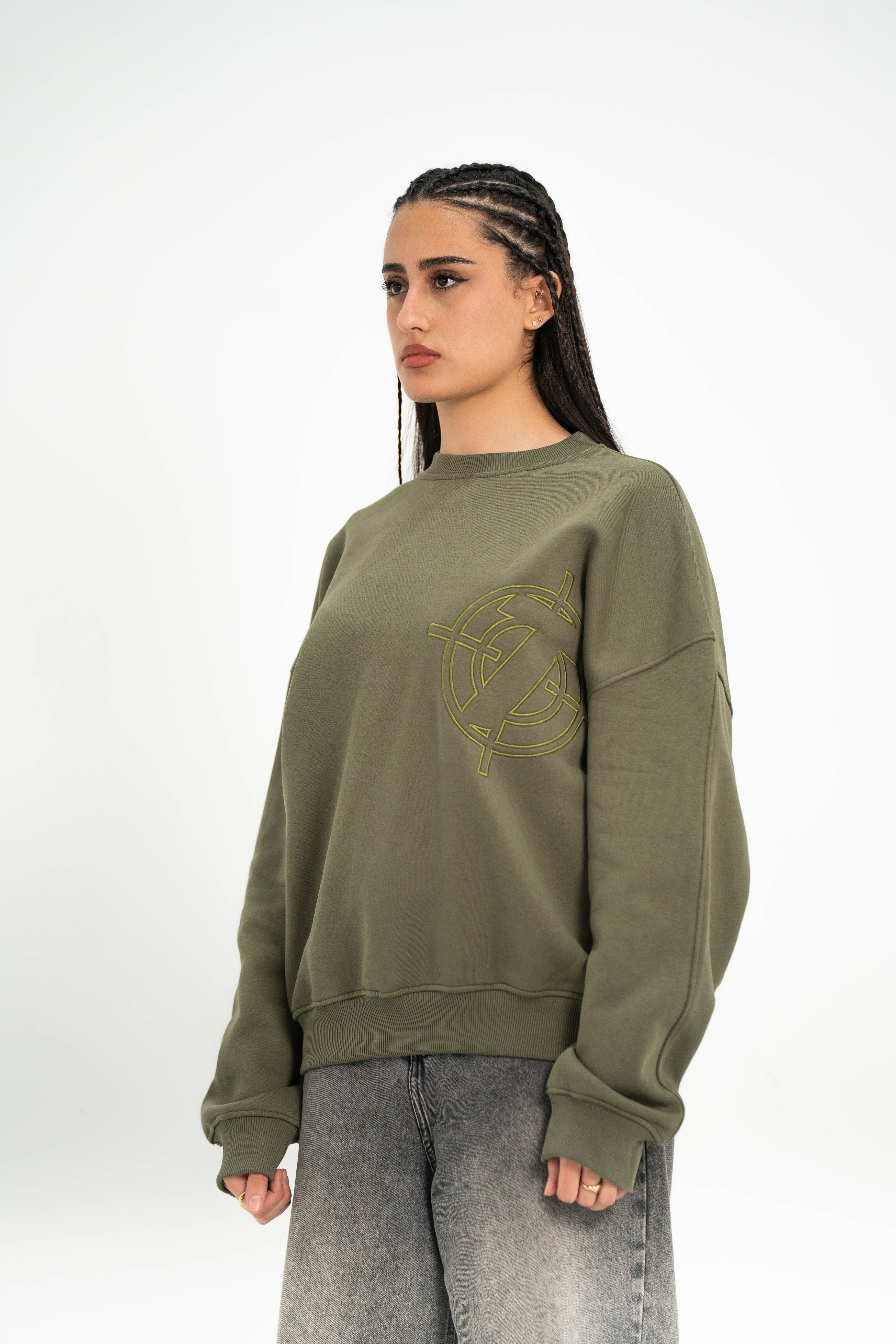 Olive CREWNECK